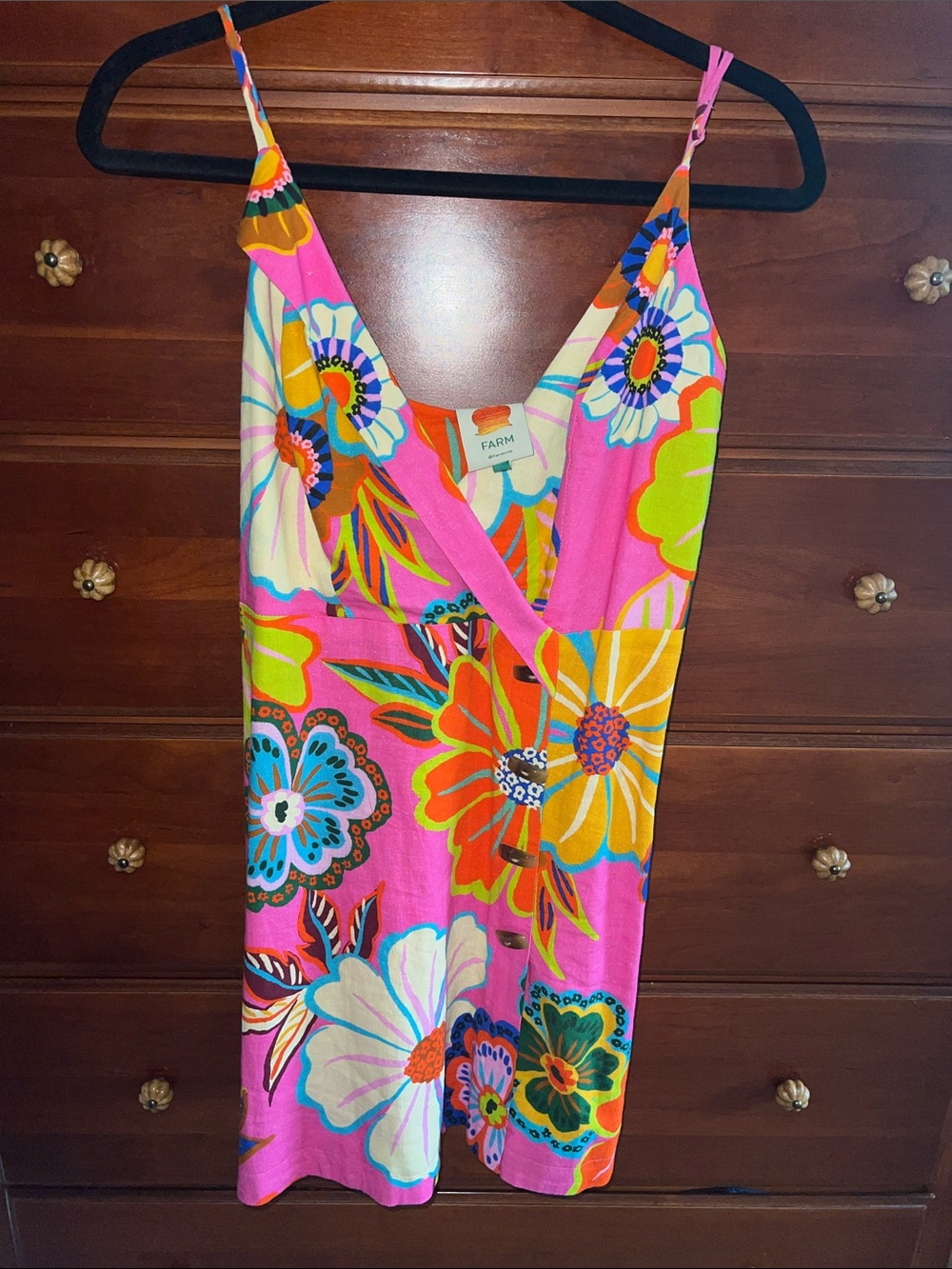 FARM Rio Pink Full Garden Mini Dress - Picture 6 of 12